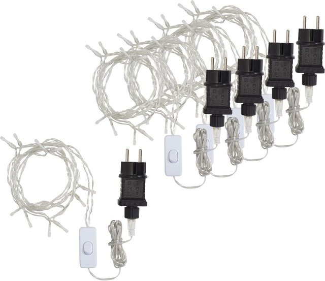 VBS LED-Lichterkette Set mit 5 Stück in Transparent und Weiß für den Innenbereich - Bild 1