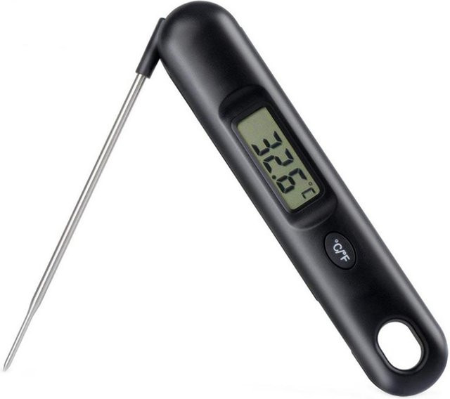 CosyHome Digitales Fleischthermometer mit Faltbarer Sonde und Digitalanzeige in Grau - Bild 1