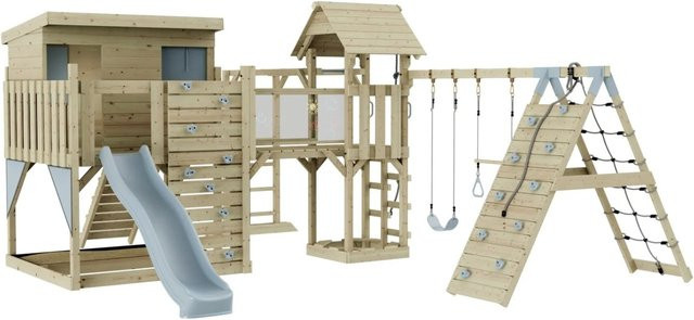 OutdoorToys Spielturm Malin mit Trapezschaukel, Eisblau - Bild 1