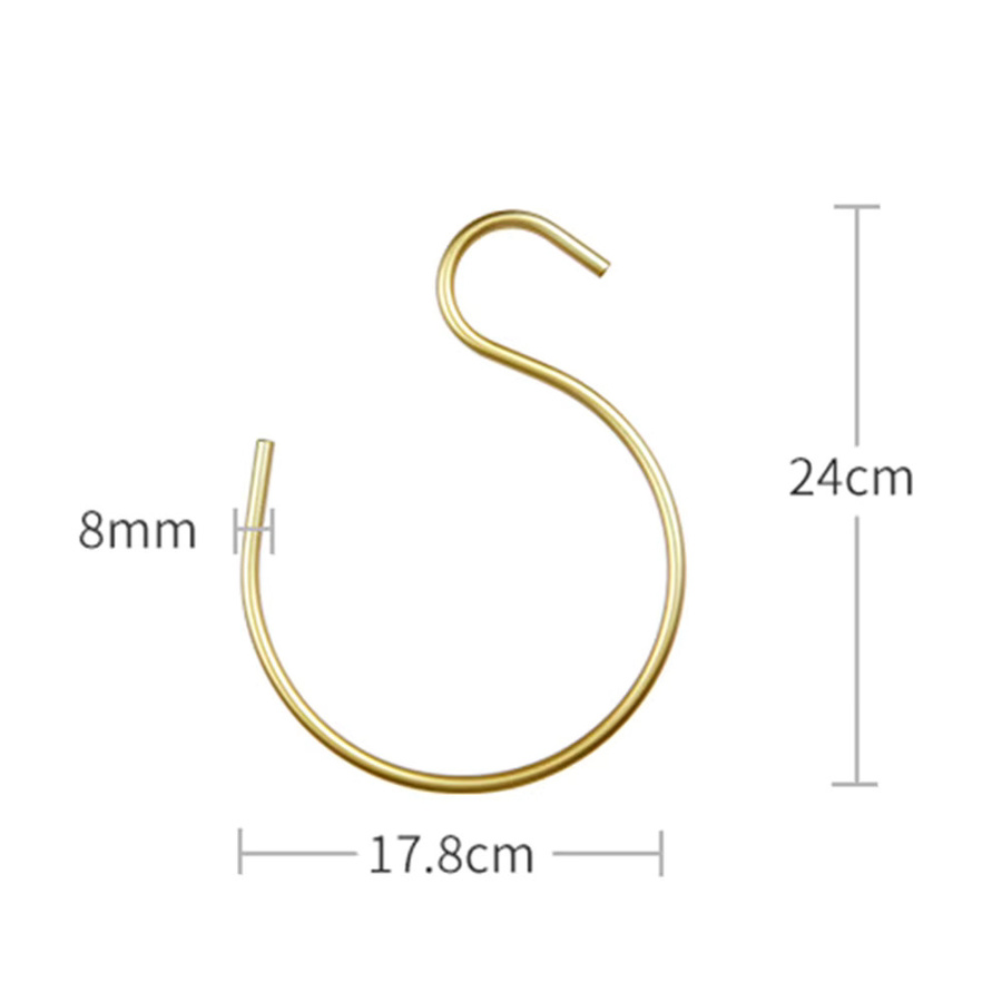 Multiyilego S-Form Organizer-Haken aus Aluminiumlegierung in Gold für Schals, Taschen und Kappen - Bild 5