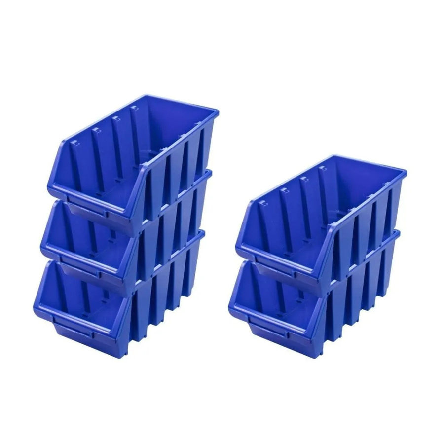 PROREGAL SuperSparSet 5x Sichtlagerboxen aus Polypropylen in Blau, H x B x T: 15,5 x 20,4 x 34 cm - Bild 2