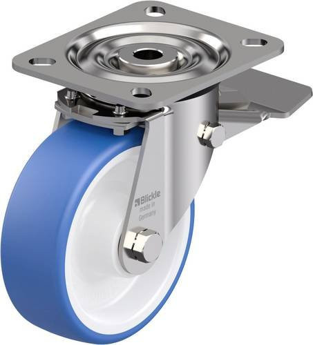 Blickle LX-POTHS 100XR-ST Edelstahl-Lenkrolle mit 100 mm Rad-Durchmesser und 200 kg Tragfähigkeit - Bild 1