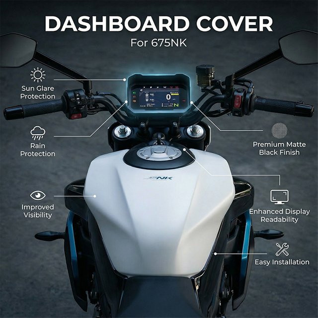 CF Moto Dashboard Abdeckung Sonnenblende für 675NK in Schwarz - Bild 1