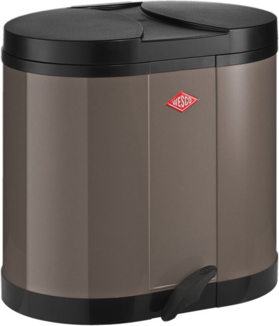 Wesco Ökosammler 170 Tretabfalleimer mit herausnehmbarem Inneneimer, Grau/Braun, B/T/H: 30 x 36 x 45 cm - Bild 1