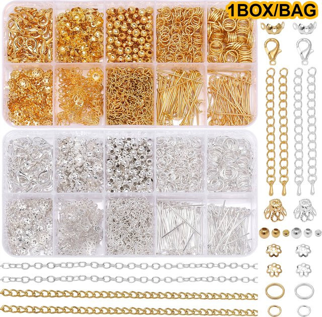 Beadia Schmuckherstellung Starter Kit, Ohrringe, Halskette, Perlen, Unisex - Bild 1