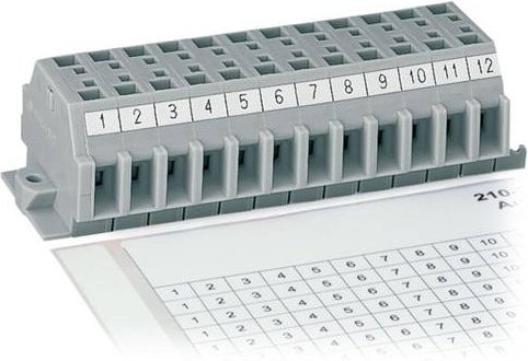 WAGO Beschriftungsstreifen 210-333/600-103 selbstklebend Weiß und Grau - Bild 1