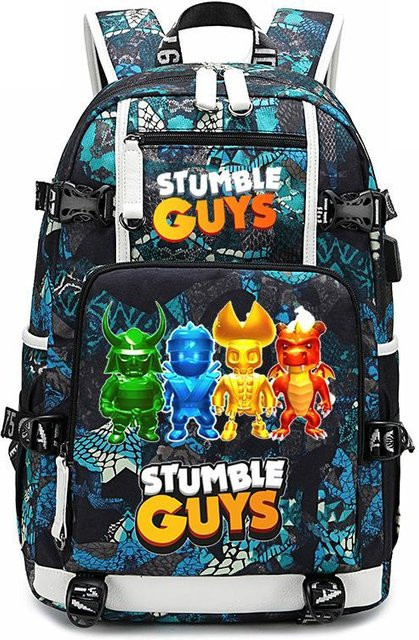 3-teiliges Schulrucksack-Set für Schüler aus Oxford-Stoff in Multicolour mit großem Fassungsvermögen, Schultergurt und Federmäppchen - Bild 1