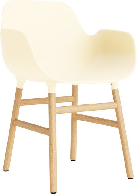 Normann Copenhagen Form Armlehnstuhl mit Holzgestell in Beige - Bild 1