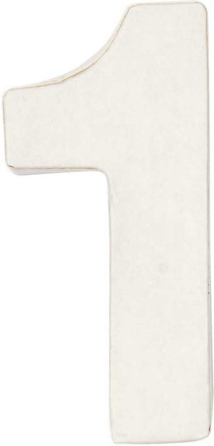 Rico Design 3D Pappzahl 7 in der Farbe Weiß, Breite: 7 cm, Höhe: 2,5 cm - Bild 1