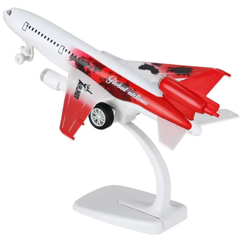 Boeing 727 McDonnell Douglas DC-10 Advanced Flugzeugmodell, Metall, Rot, Weiß - Bild 2