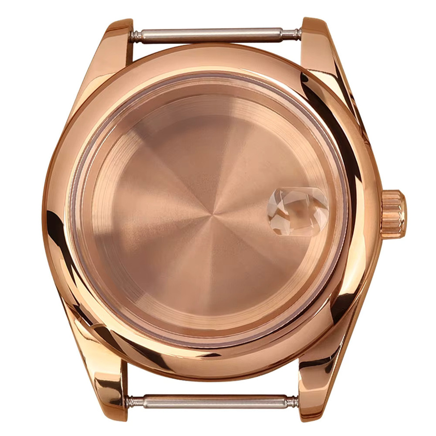 Uhrengehäuse Edelstahl, Roségold, Saphirglas, Unisex - Bild 2