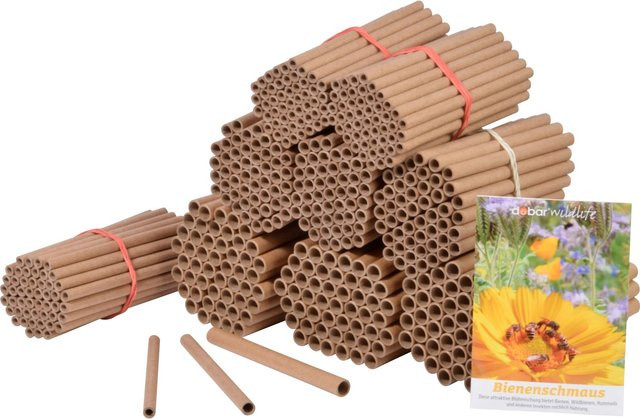 Dobar Green Label Papierhülsen-Set für Insektenhotels inklusive Samenmischung Bienenschmaus in Natur - Bild 1