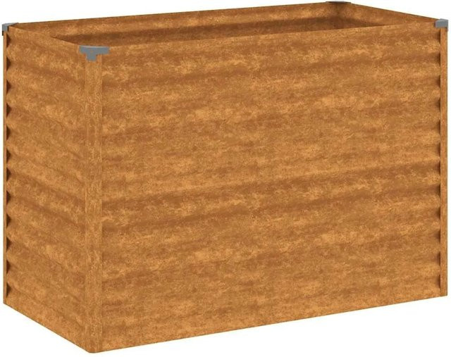 DELUKE Hochbeet AKSEL aus Cortenstahl in Braun, Metall-Pflanzenbeet für Gemüse und Blumen, B/T/H: 100 x 50 x 69 cm - Bild 1