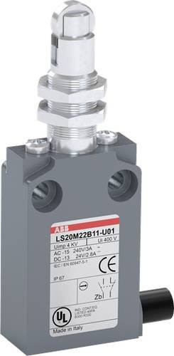 ABB LS20M22B11-U01 Positionsschalter mit Kuppenstößel, 10A, grau, aus Zinklegierung, IP67 - Bild 1