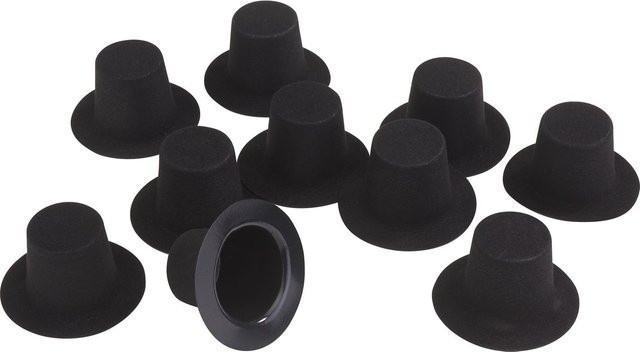 HobbyFun Zylinder aus Velours in Schwarz, 10 Stück - Bild 1