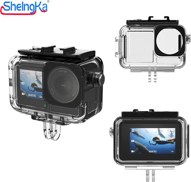 Sheingka Wasserdichtes Unterwasser-Tauchgehäuse für DJI OSMO Action 3, 4 und 5 Pro in Transparent - Bild 1