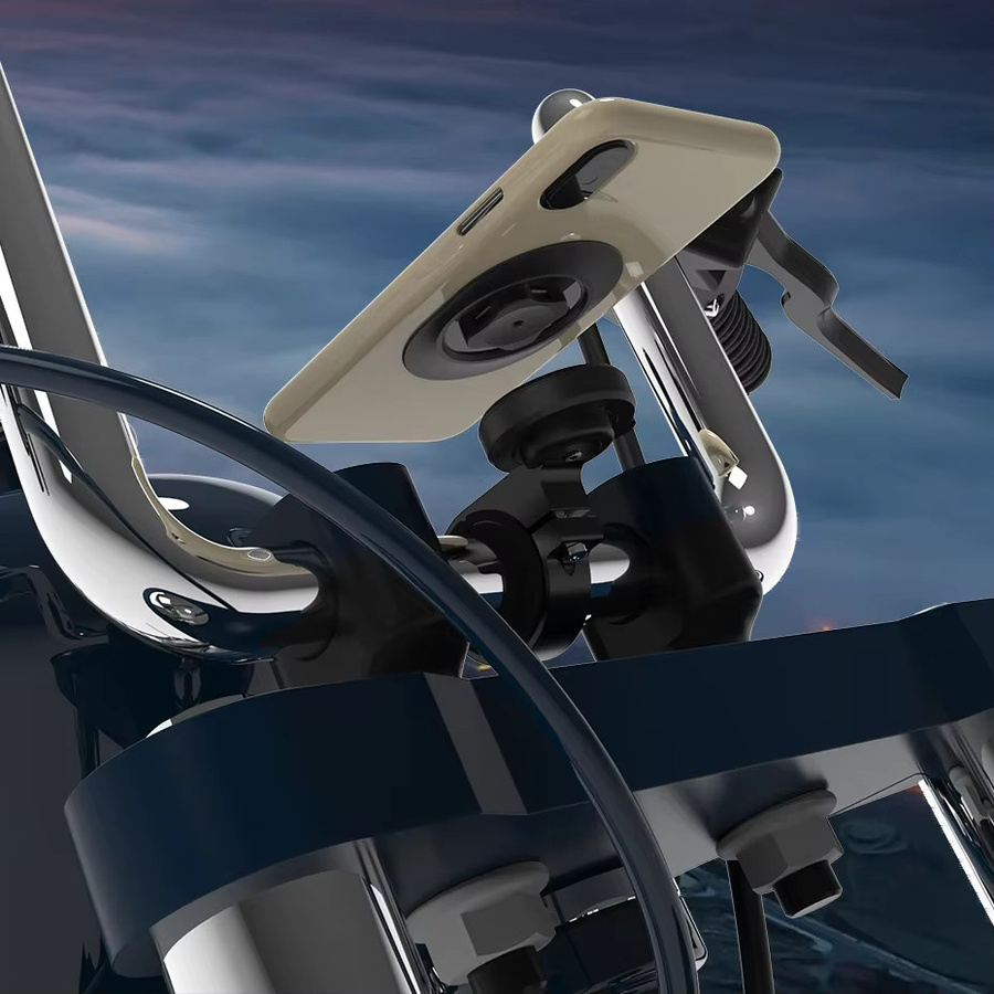 Sincetop Motorrad Telefonhalterung und Navigator Halterung für Lenker in Schwarz - Bild 5
