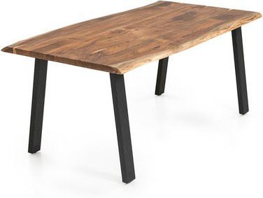 SalesFever Esstisch aus Akazienholz und Metall, rechteckig, Braun/Schwarz, B/T/H: 140 x 80 x 76,5 cm - Bild 1