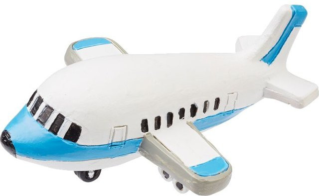 HobbyFun Flugzeug Tischdeko aus Polyresin in Weiß - Bild 1