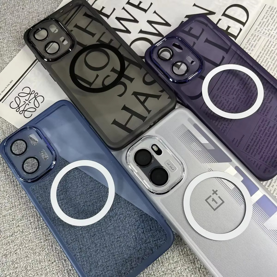 Stoßfeste Magnethülle für OnePlus 15, 15R, 13 und 12R in Schwarz, mattiert und transparent mit Objektivschutz - Bild 2