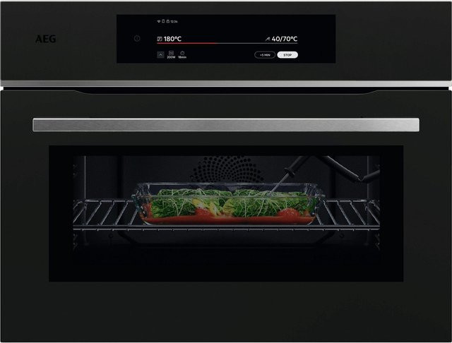 AEG Kompakt-Backofen mit Mikrowelle TKK8N821T in Schwarz Matt - Bild 1