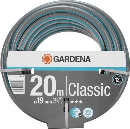 Gardena Classic Gartenschlauch aus PVC, Farbe: Grau/Blau, Durchmesser: 19 mm, Länge: 20 m - Bild 1