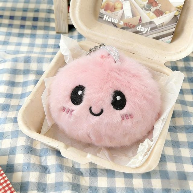 Plüsch-Schlüsselanhänger Baozi, 10 cm, Unisex - Bild 1