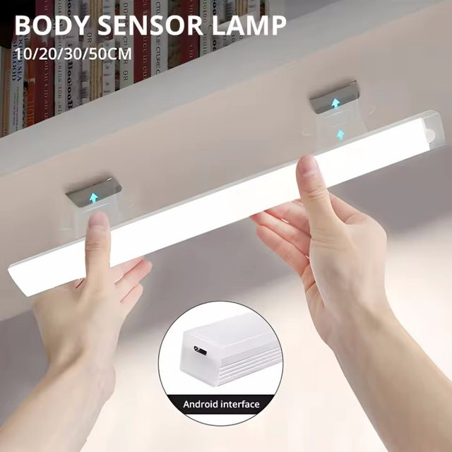 OKAL RED EAST LED Nachtlicht mit Bewegungssensor, kabellose magnetische Schranklampe, USB aufladbar, Weiß - Bild 1