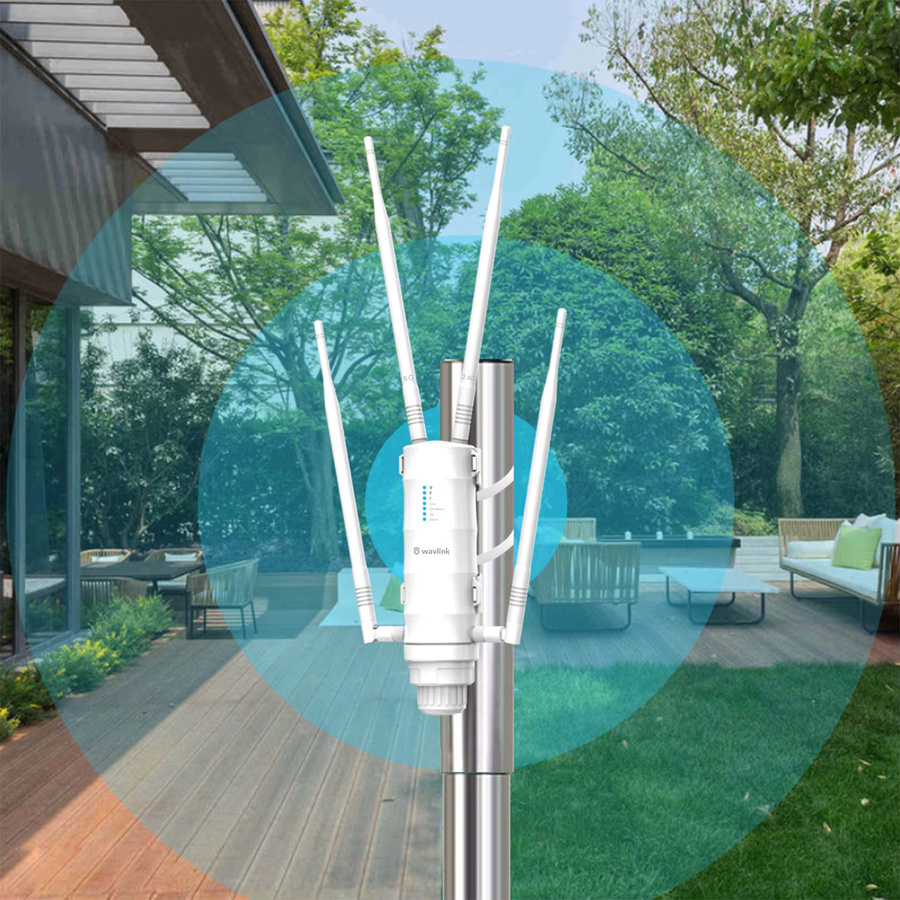 Wavlink AC1200 Outdoor WiFi Range Extender Dual Band 2,4 GHz & 5,8 GHz Wetterfester WiFi Router und Mesh Agent in Weiß - Bild 2