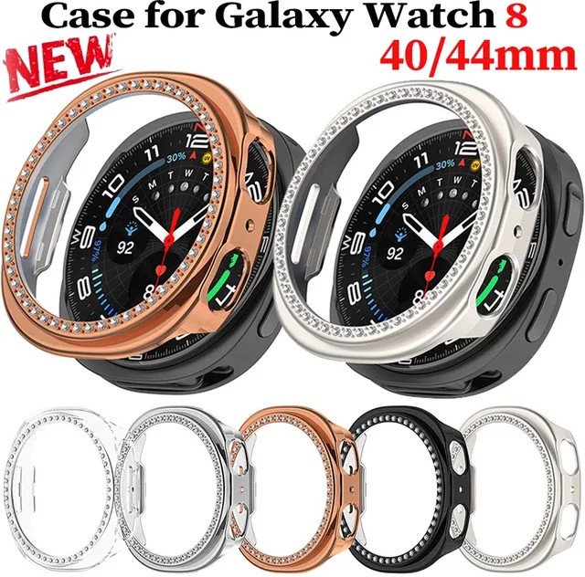 Bling Schutzhülle für Samsung Galaxy Watch 8, transparent, Diamant - Bild 1