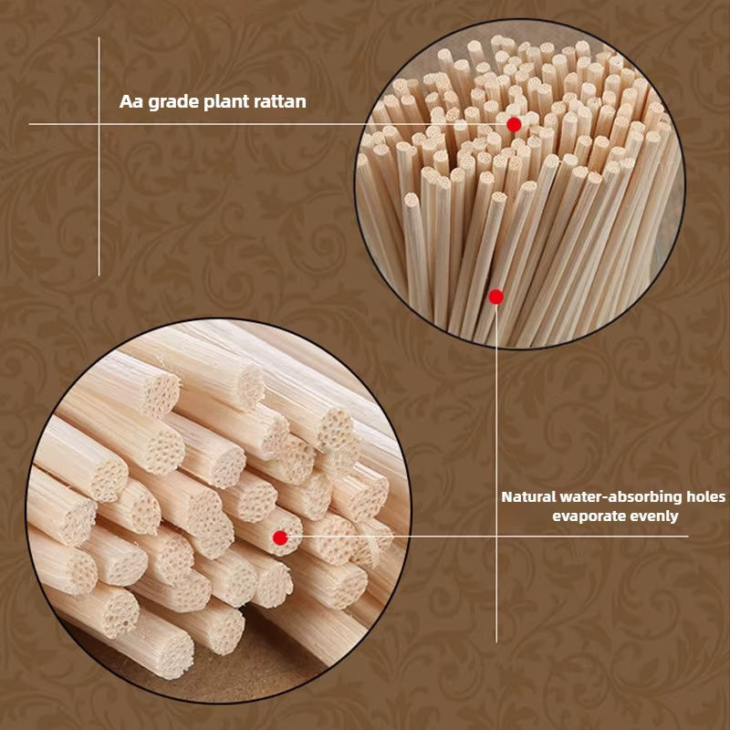 Natürliche Rattan Diffusor Sticks für Aromatherapie, extra dick, beige, rund - Bild 3