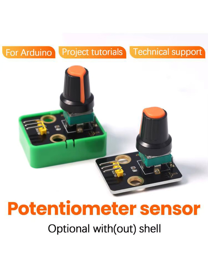 Keyestudio Potentiometer mit Knopfkappenmodul und Drehgebermodul als DIY elektronische Bausteine für Arduino, kompatibel mit Lego-Blöcken - Bild 4