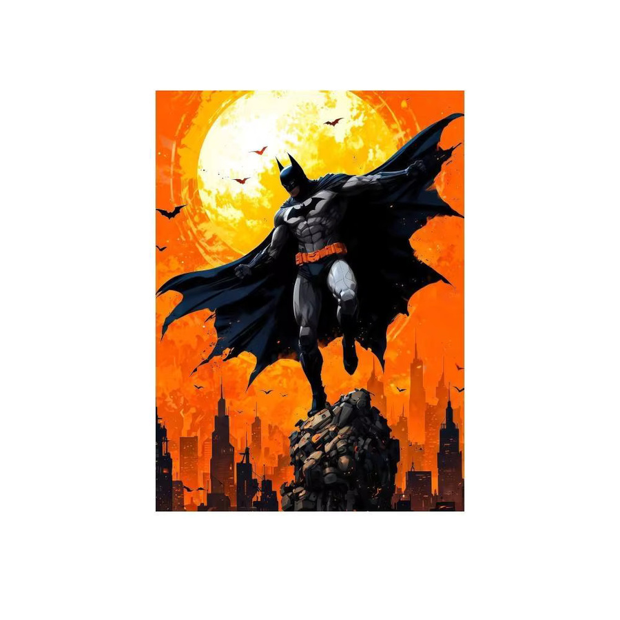 Warner Bros. Batman Retro-Vintage Wandaufkleber Kunstdruck in Multicolour B: 21,0 cm, H: 30,0 cm - Bild 6