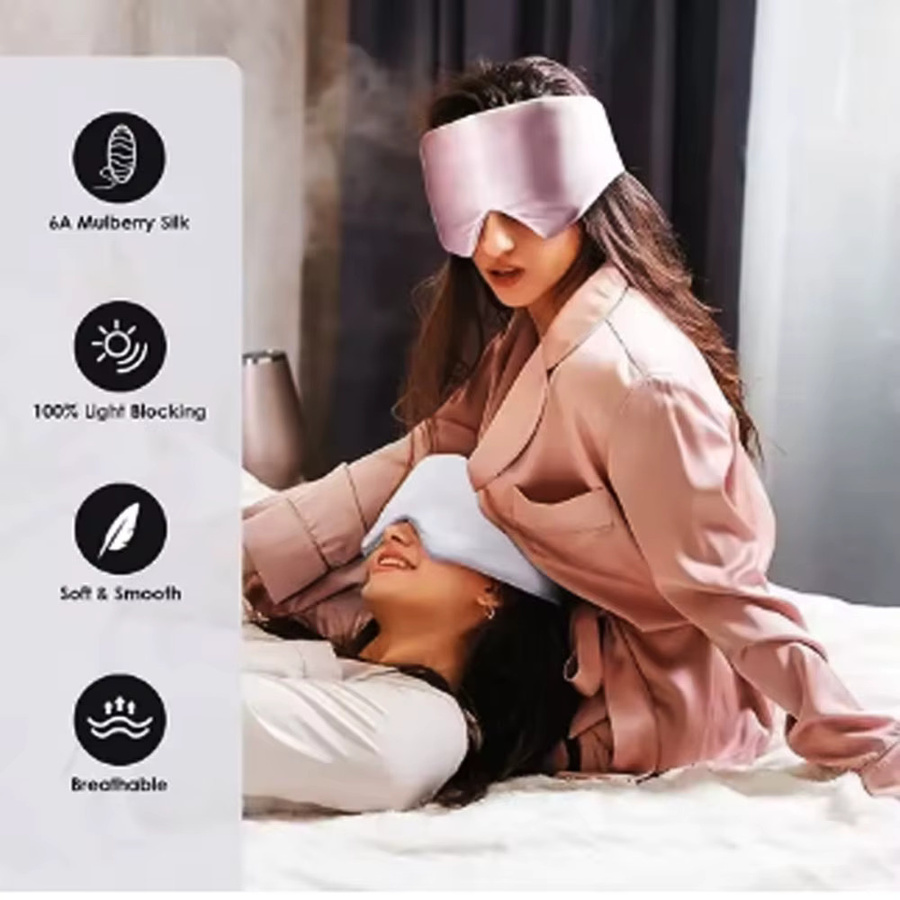 Schlafmaske aus Maulbeerseide, Augenmaske, Unisex - Bild 2