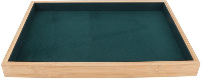 Neoglint Schmucktablett aus Holz in Grün, klassisch und elegant, rechteckig - Bild 1