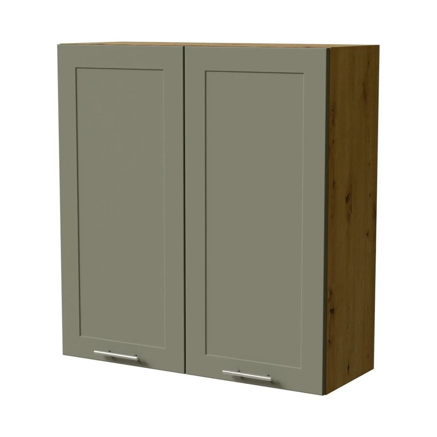 Feldmann-Wohnen Hängeschrank Oslo W4 Eiche Artisan und Reed Green Matt B: 90 cm, T: 32,5 cm, H: 96 cm - Bild 2