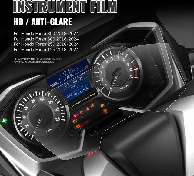 VYGES Motorrad-Displayschutzfolie für Honda Forza 350, 300, 250, 125 (2018-2024), transparent - Bild 1
