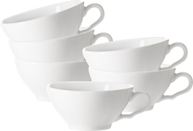 Ritzenhoff & Breker Teetassen Ostfriese aus Porzellan, Weiß, 6er Set, 100 ml - Bild 1