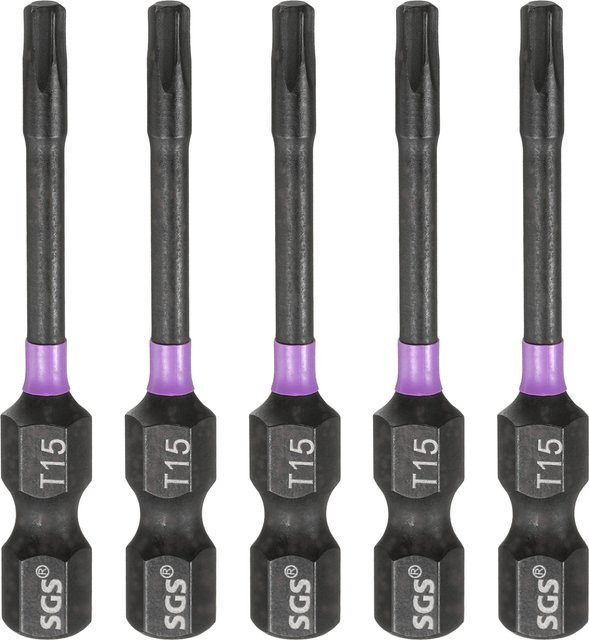 UXCELL Torx-Schlagschraubendreher-Bits T7-T50, magnetisch, 6-Punkt-Stern-Bits mit 1/4 Zoll Sechskantschaft, Schwarz - Bild 1