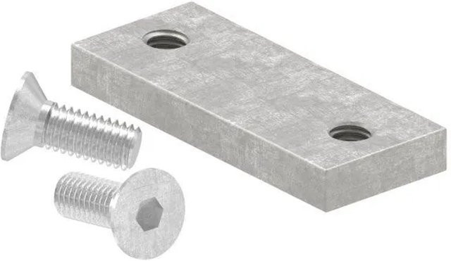 FeNau Befestigungs-Set für LED Module aus Aluminium und Edelstahl in Silber, Platte B: 25 mm, T: 10 mm mit M3x8 Schrauben - Bild 1