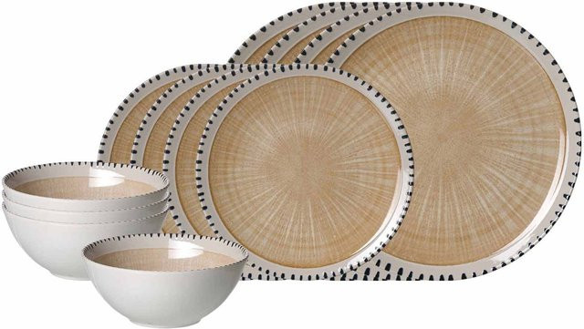 Ritzenhoff & Breker Basic-Set Natura 12-teilig in Beige und Weiß - Bild 1