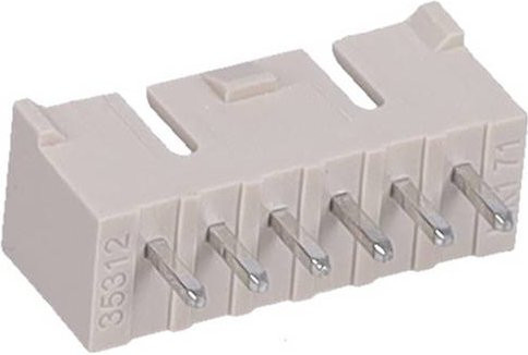Molex Einbau-Stiftleiste Standard Beige 6-polig mit 2,50 mm Rastermaß - Bild 1