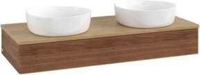 V&B Waschtischunterschrank Antao mit Frontstruktur in Eiche Honig, B/T/H: 120 x 50 x 19 cm - Bild 1