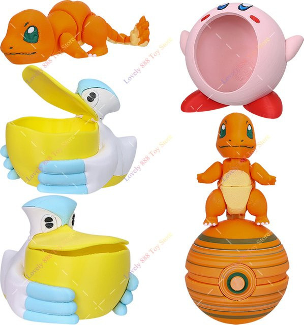 DUODUOBAO Pelipper Actionfigur mit Aufbewahrungsbox als 3D-gedruckte Anime-Sammlerfigur für deine Tischdekoration - Bild 1