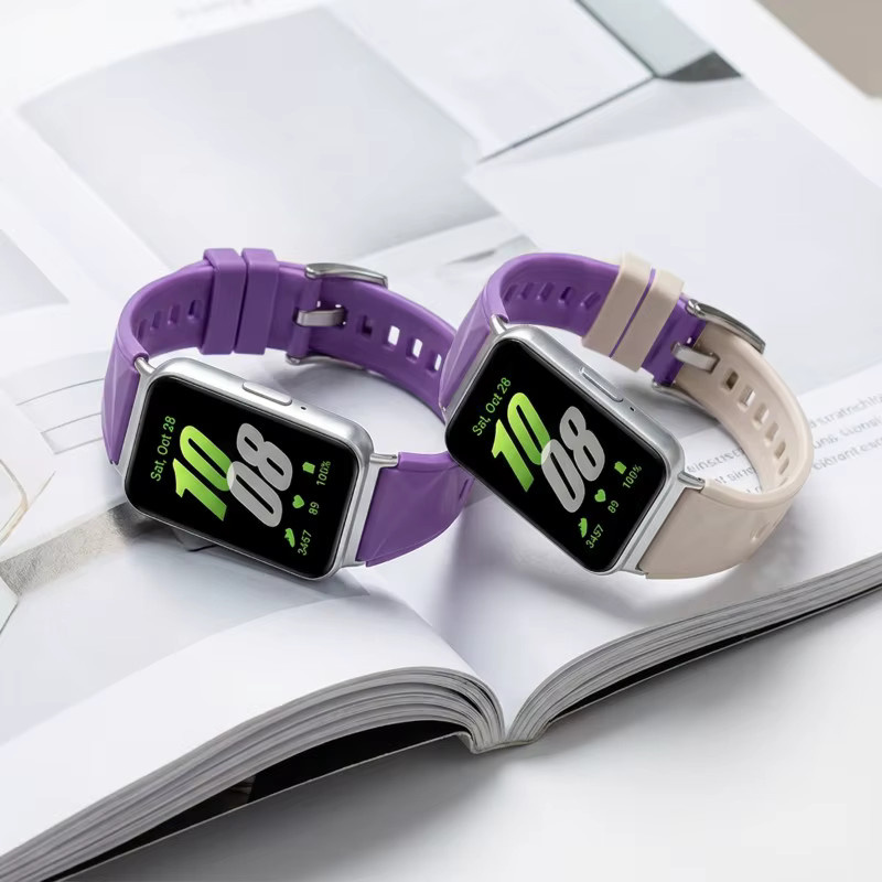 FancyWrist Uhrenarmband Silikon, Weiß, Unisex, Samsung Galaxy Watch Fit 3 - Bild 3