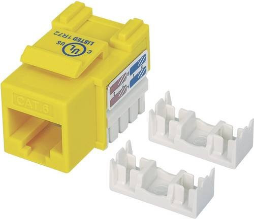 Intellinet RJ45-Einbaumodul Keystone CAT 6 Ethernet/LAN Gelb - Bild 1