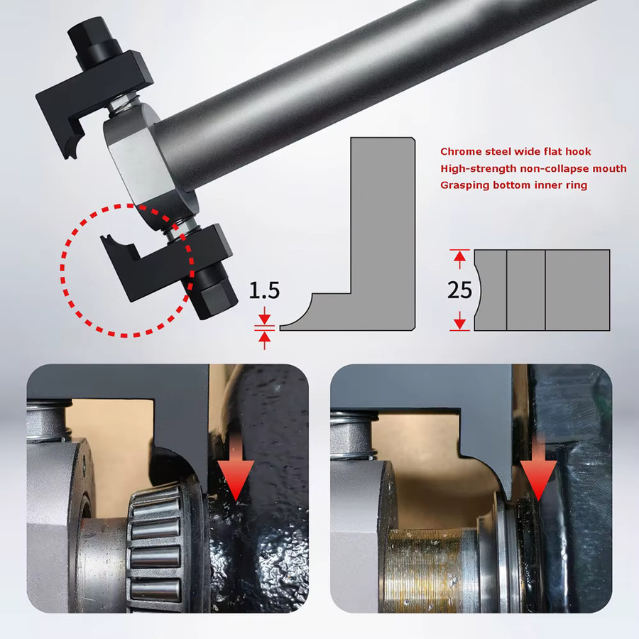 XMSJ Konisches Rollenlager Innenring-Abzieher Drucklager-Werkzeug für Motorräder und Elektrofahrzeuge in Silber - Bild 4