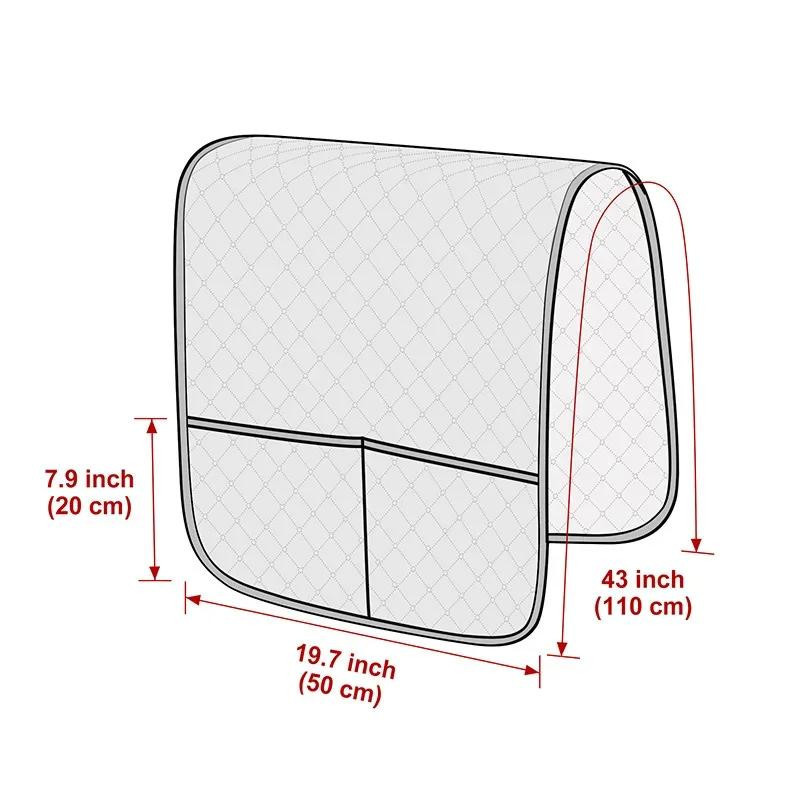 Wasserabweisender Sofa Armlehnenbezug mit Hängeaufbewahrungstasche für Fernbedienung und Handy von Household supplies MH, B/H: 50 x 110 cm - Bild 2