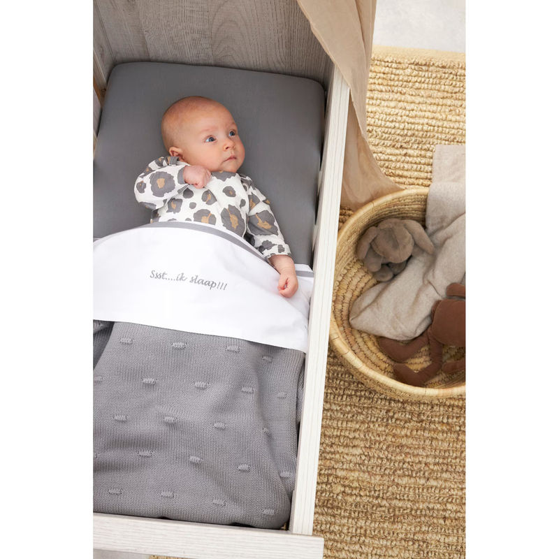 Meyco Baby 2er-Pack Jersey-Spannbetttücher aus Baumwolle, Grau, B: 50 cm, L: 90 cm - Bild 2