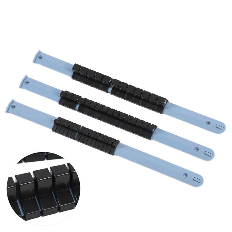TOMTOP 3er-Set ABS Buchsen-Organizer aus Kunststoff, Mehrzweck-Halterung und Schienen-Rack für Reparaturwerkzeuge, Blau - Bild 3